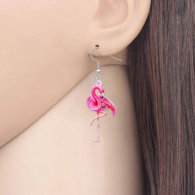Pink Flamingo Earrings 