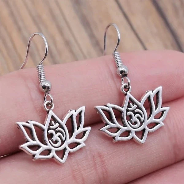 Buddhism Lotus Flower Earrings