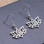 Buddhism Lotus Flower Earrings