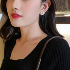 Gold Flower Earrings for Women