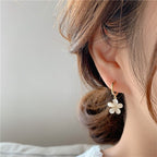 Opal Flower Earrings