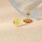 Women’s Snowflake Stud Earrings gold