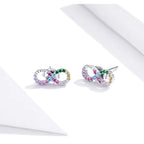 Multicolor Infinity Earrings