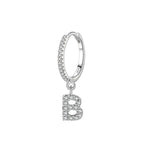 Initial hoop earrings b