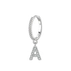 Initial hoop earrings a