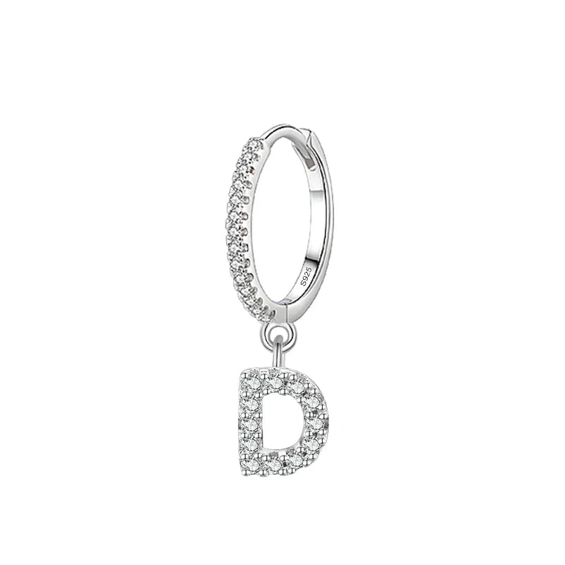 Initial hoop earrings d