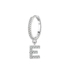 Initial hoop earrings e