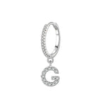 Initial hoop earrings g