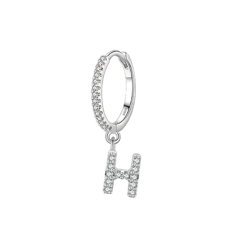 Initial hoop earrings h