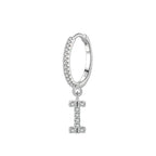 Initial hoop earrings i