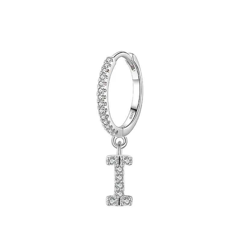 Initial hoop earrings i