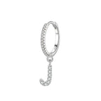 Initial hoop earrings j