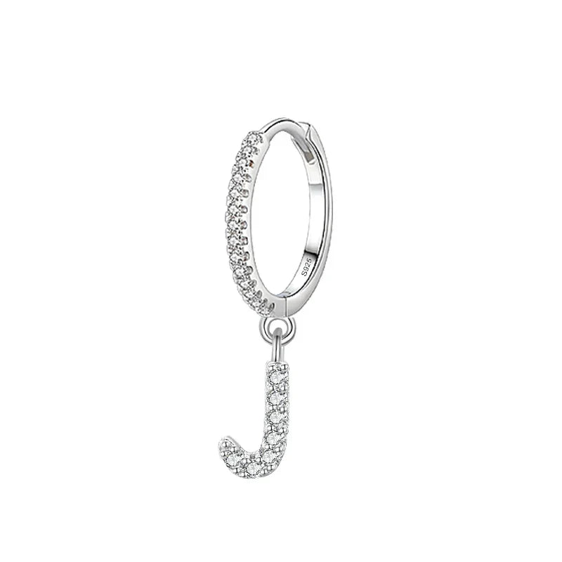 Initial hoop earrings j
