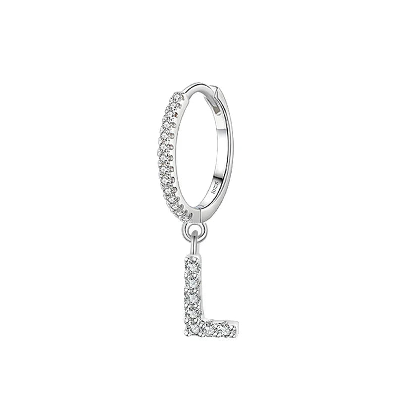 Initial hoop earrings l