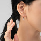 Initial hoop earrings