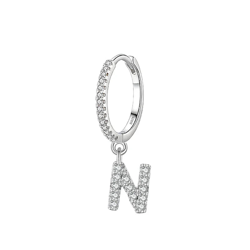 Initial hoop earrings n