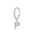 Initial hoop earrings p