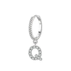 Initial hoop earrings q
