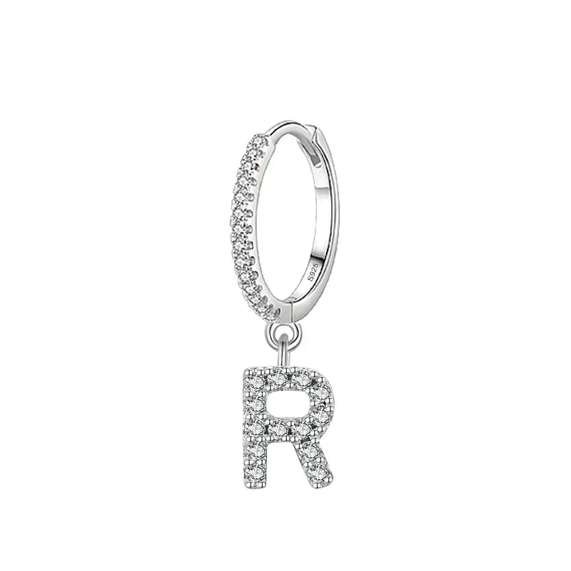 Initial hoop earrings r