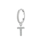 Initial hoop earrings t
