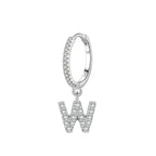 Initial hoop earrings w
