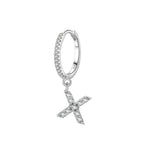 Initial hoop earrings x