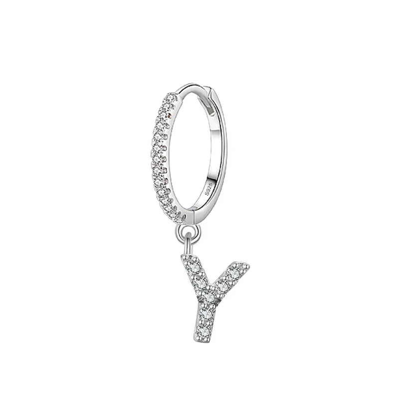 Initial hoop earrings y