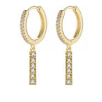 Women's initial hoop earrings i