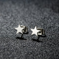 Lightweight Star Stud Earrings silver