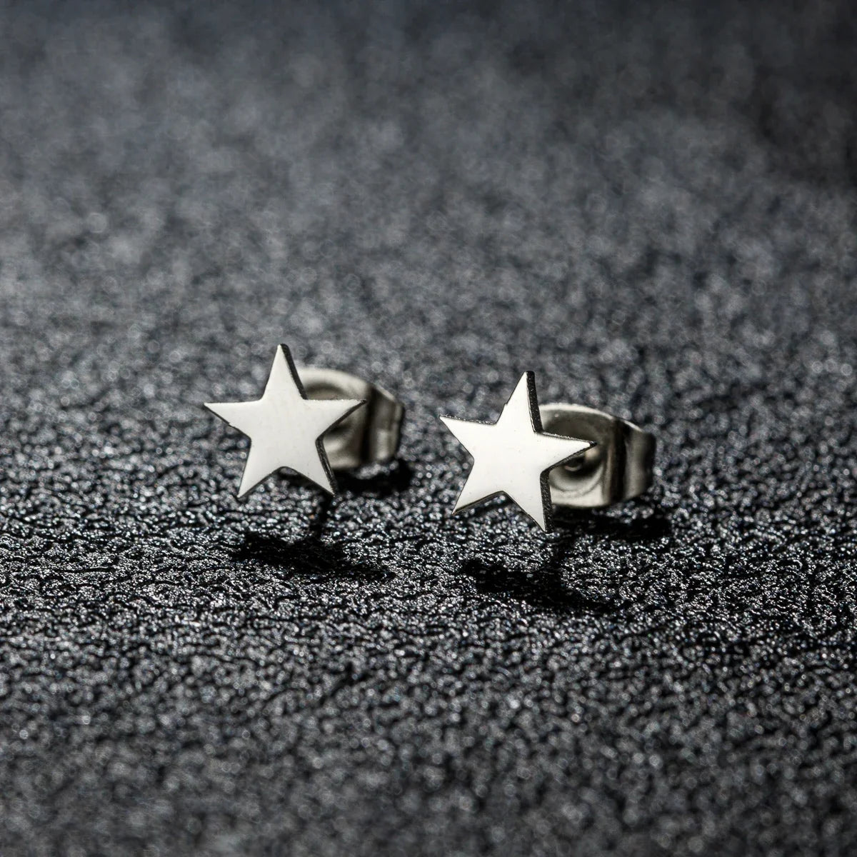 Lightweight Star Stud Earrings silver