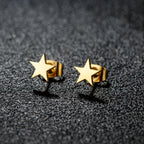 Lightweight Star Stud Earrings gold