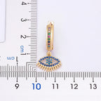 Blue Zircon Evil Eye Bohemian-Style Earrings