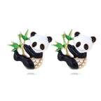 Bamboo Panda Earrings