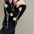 Butterfly earrings with zircons