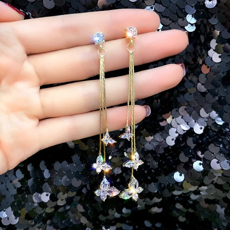 Butterfly Earrings for Women gold