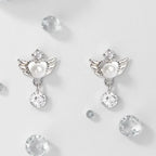 Angel wing drop earrings
