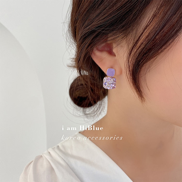 Amethyst Drop Earrings for Women