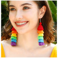 Women's rainbow drop earrings 
