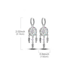 Dreamcatcher Dangle Earrings with Zircon