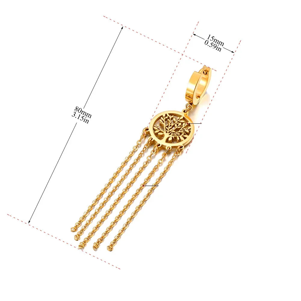 Tree of Life Drop Earrings