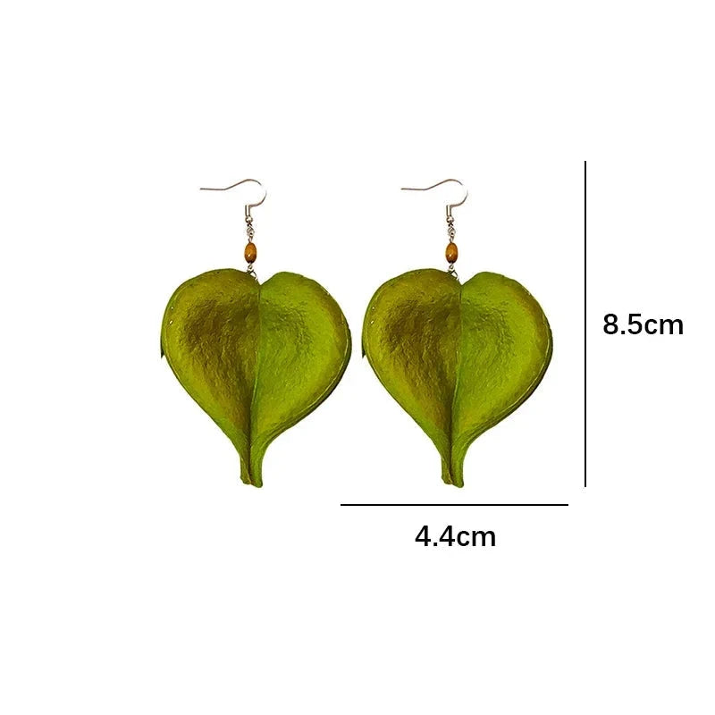 Colorful Leaf Dangle Earrings