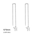 Chai Jewish life symbol drop earrings