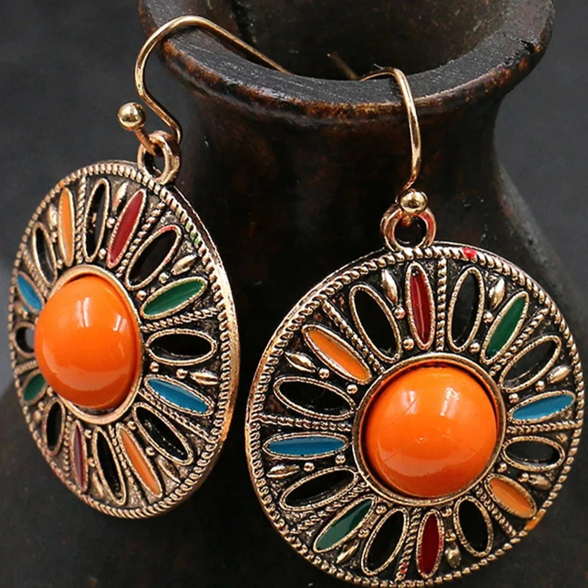 Multicolored Bohemian Drop Earrings