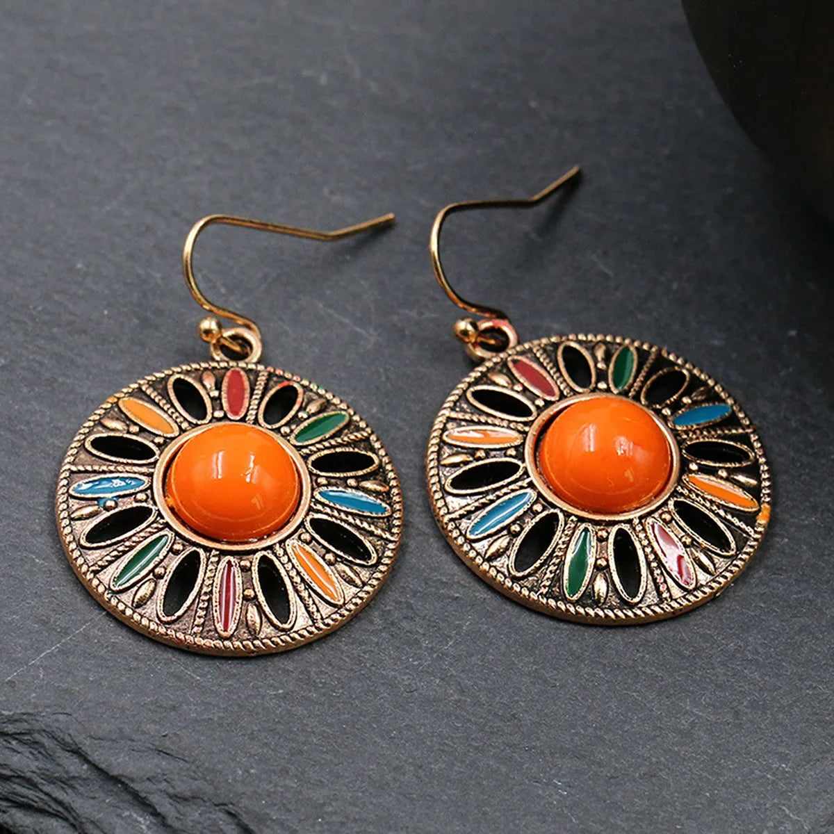 Multicolored Bohemian Drop Earrings