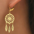Dreamcatcher Drop Earrings Gold