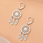 Dreamcatcher Drop Earrings Silver