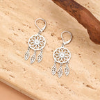 Dreamcatcher Drop Earrings Silver