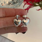 Heart Drop Earrings Studs for Women