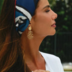 Shell and Coral Drop Earrings