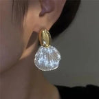 Scallop Shell Drop Earrings